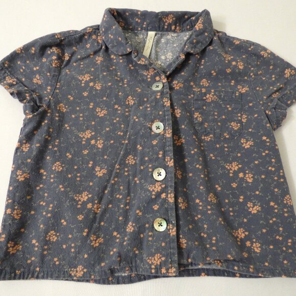 Rylee + Cru Button Down Floral Blouse, Size 2-3 Years - Picture 1 of 3